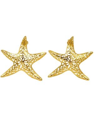 1610Istanbul Starfish Earrings - Metallic