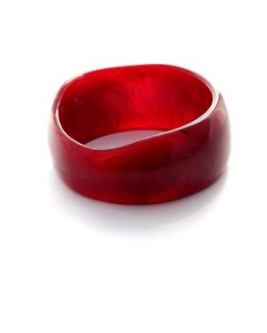Hye Jane Jewelry Forma Raspberry Resin Bangle - Red