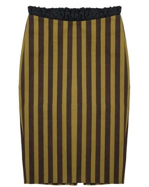 28Natelier The Striped Pencil Skirt - Green