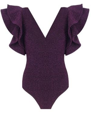 Nur Karaata Cosmos Sparkle Swimsuit - Purple