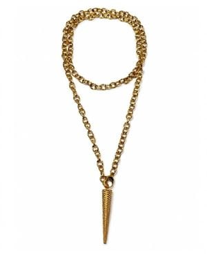 Jagged Halo Jewelry Artemis Adjustable Spike Pendant Necklace Plated - Metallic