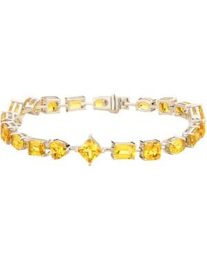 Juvetti Una Tennis Bracelet Set With Sapphire - Metallic