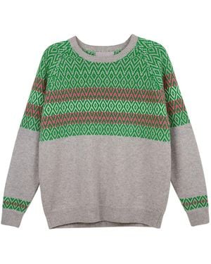 Cove Isla Fairisle Jumper - Green