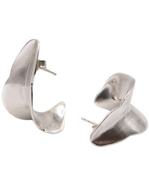 Daria Pacelli Jewelry Linfae Sculptural Sterling Earrings - Metallic