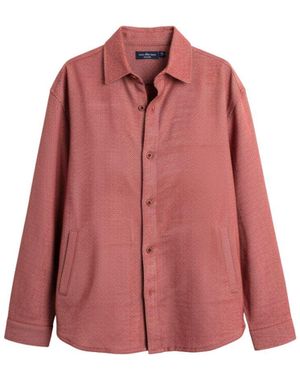 Stovaria Handwoven Denim Shirt - Red