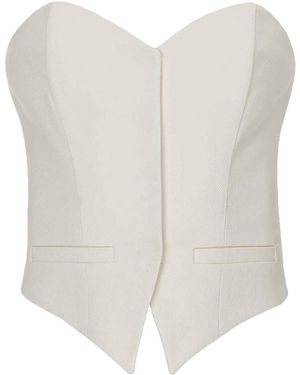 Vestiaire d'un Oiseau Libre Denim Corset - White