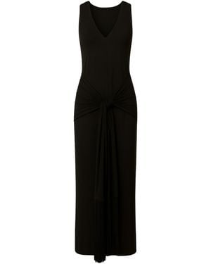 Sara Mirza Reina Long Fringe Dress - Black