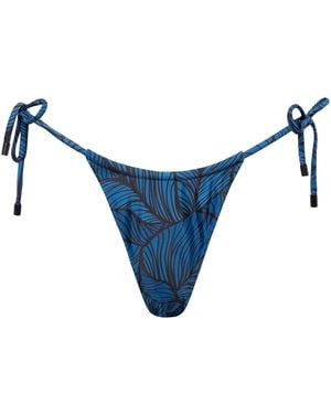 Playaluxe Waikiki String Tie Bikini Bottom Leaf - Blue