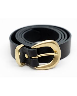 Market Canvas Whitney Leather Belt - Black
