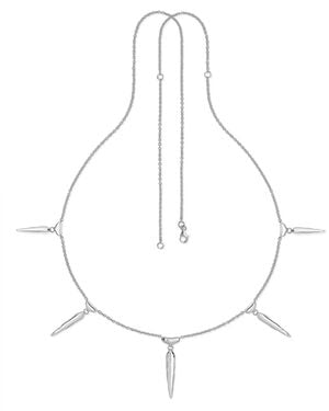 Lucy Quartermaine Multi Icicle Long Necklace - White