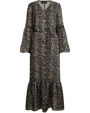 James Lakeland Midi Snake Dress - Black