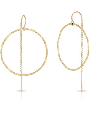 Heather Hawkins Jewelry Large Filigree Hoop Threader Earrings - Metallic