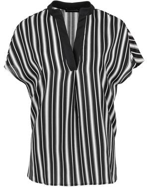 Conquista Sleeveless & Striped Top - Black
