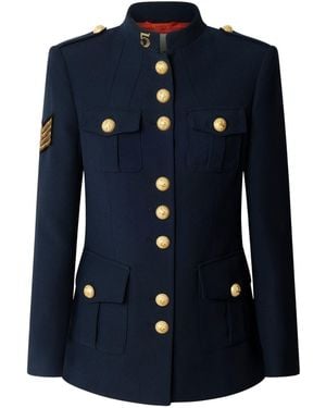 The Extreme Collection Military Jacket With Embroidery - Blue