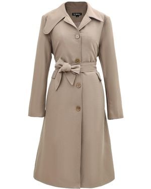 Smart and Joy Minimalist City Coat - Natural