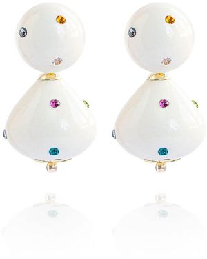 Saule Label Nina Earrings - White