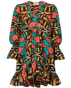 Ohema Ohene Abbey Long Sleeve Dress - Multicolour