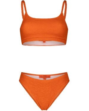 Maison Tangerine Ibiza Textured Crinkle Bikini - Orange