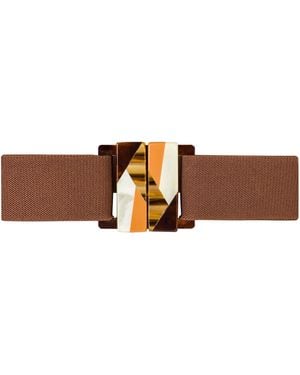 BeltBe Stretch Belt With Acrylic Buckle - Brown