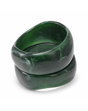 Hye Jane Jewelry Moss Forma Resin Bangle Set - Green