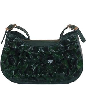 F3Rog by Rana Forest Baguette Coral Bag - Green