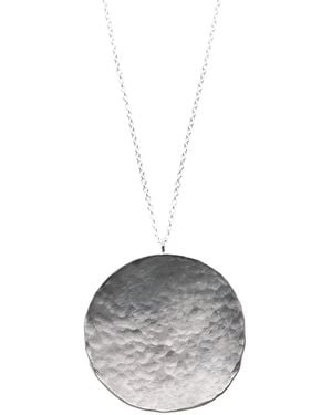 Silver Moon Sterling Necklace With Pendant - Grey