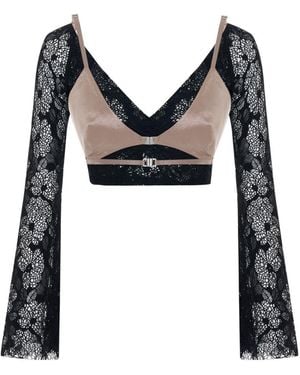 Pcfg The Party Edit Lace Body With Contrast Bust Panel - Black