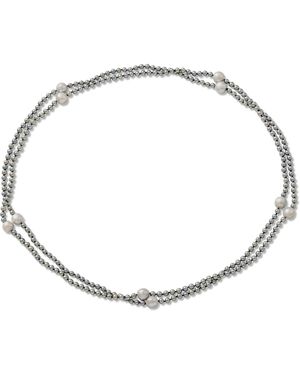 Pearls of the Orient Online Gratia Cultured Sea Pearl Loop Necklace - Metallic