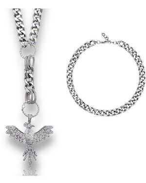 Bayemeyc Phoenix Chain Necklace - Metallic