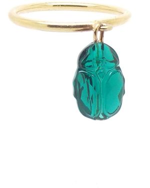 SALOME Emerald Scarab Ring - Blue