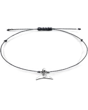 Anchor and Crew Iron Think Ocean Mini Whale & Rope Macrame Bracelet - Metallic