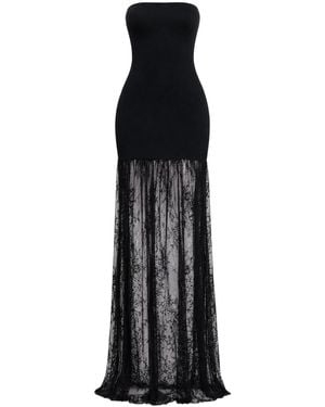 Date Boutique Elara Lace Strapless Maxi Dress - Black