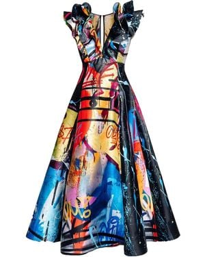Maxjenny Butterfly Maxi Dress – Street - Blue