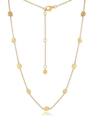 Moon London Mona Vermeil Disk Necklace - Metallic