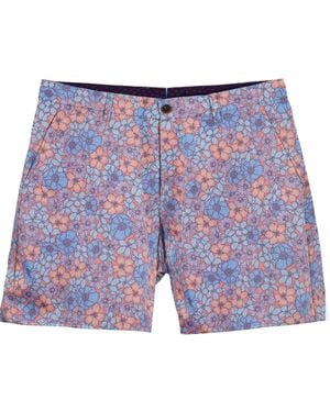 lords of harlech Clyde Dense Floral Short - Blue
