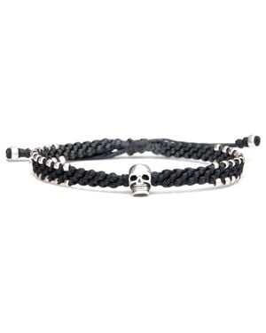 Harbour Uk Skull Connection Rope Bracelet - Black