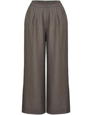 Oh!Zuza Neutrals Echo Wide-Leg Viscose Trousers – Cocoa - Brown