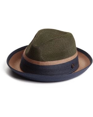Dasmarca Hats Dasmarca Verona Summer Two Tone Straw Fedora Moss Hat For And - Green