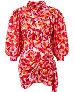 Freak Vault Solaris Draped Mini Dress - Red