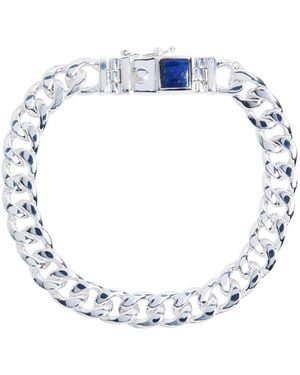 Armature Lapis Lazuli Bon Bon Curb Chain Bracelet - Blue