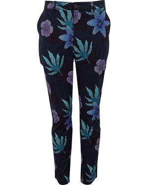 lords of harlech Charles Floral Memory Pant - Blue
