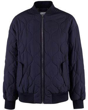 Guards London Grace Quilted Bomber Jacket - Blue