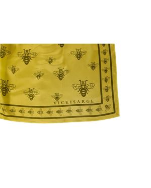 Vickisarge The Silk Bee Scarf - Yellow