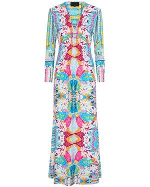 Beatrice von Tresckow Spring Garden Lola Midi Dress - Blue
