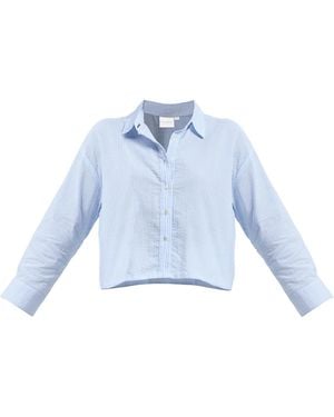 REISTOR Crop It Like It's Hot Shirt - Blue