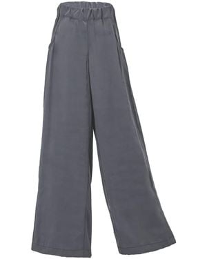 Ceva Cu Dichis Elastic Waist Pants Light Vegan Silk - Gray