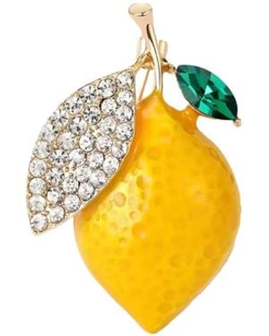Chanel Joan Elkayam Crystal Lemon Brooch - Yellow