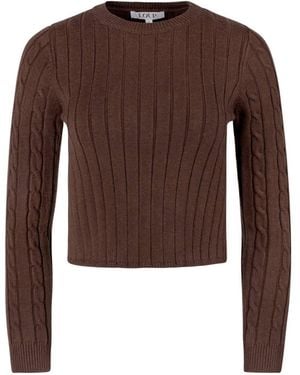 Lou&Up (Formerly Loup Clothing) Cropped Ribbed Jumper - Brown