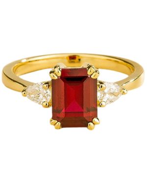 Juvetti Ailes Ring Ruby & Diamonds - Orange