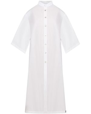 Undertake Studio Neutrals Myoko Midi-Sleeved Shirt - White